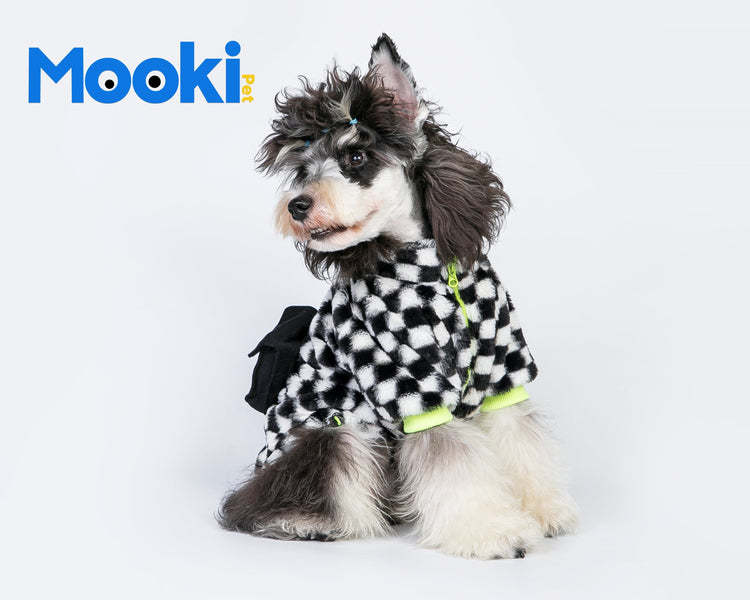 Pet Checkerboard plush coat