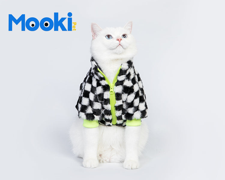 Pet Checkerboard plush coat