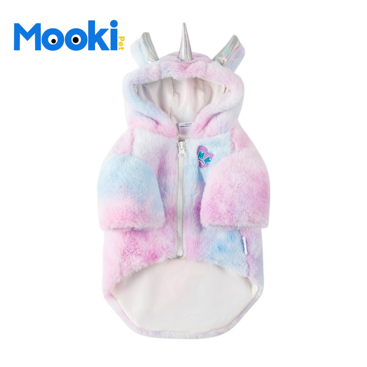 Tie-dyed plush coat