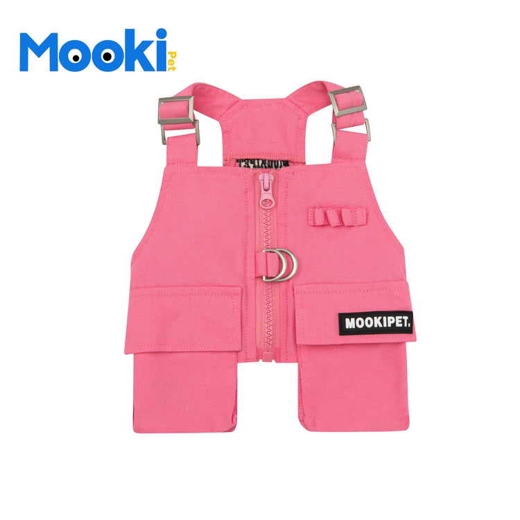 Pink cargo vest