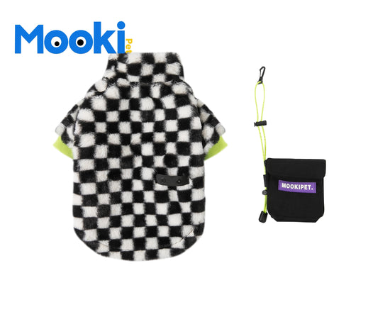 Pet Checkerboard plush coat