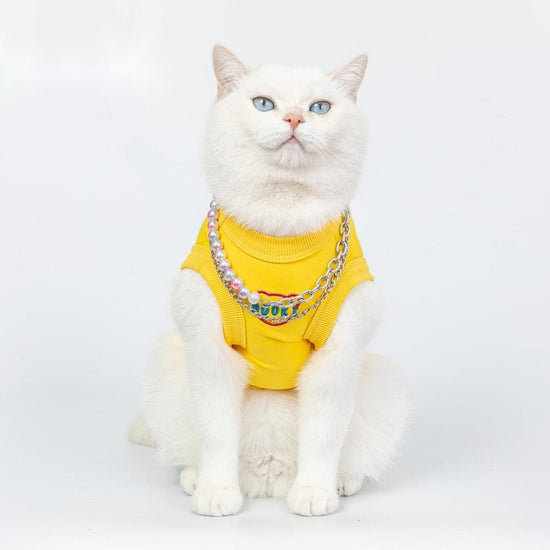 Pet Colorful imitation pearl necklace