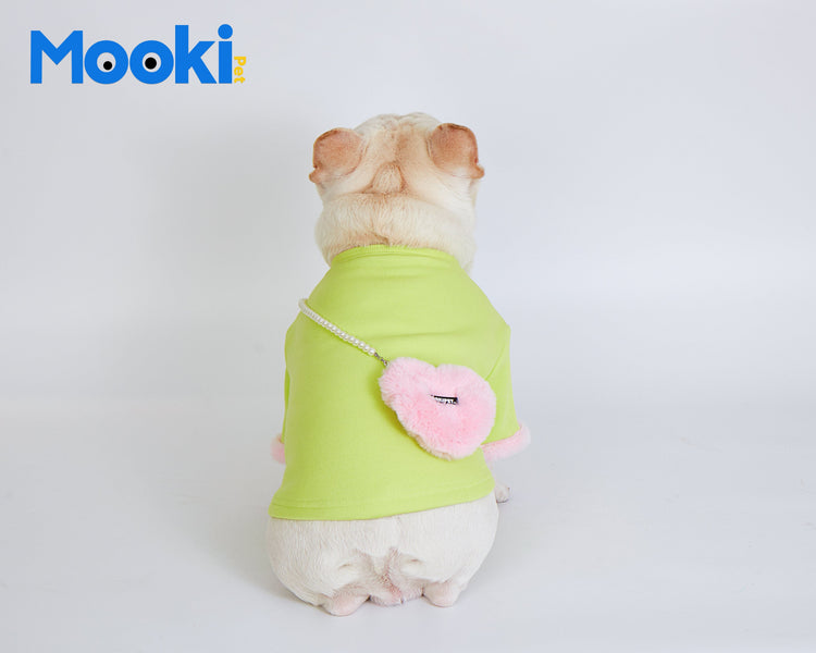 Green pet fleece sweater